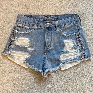 Distressed Denim Shorts